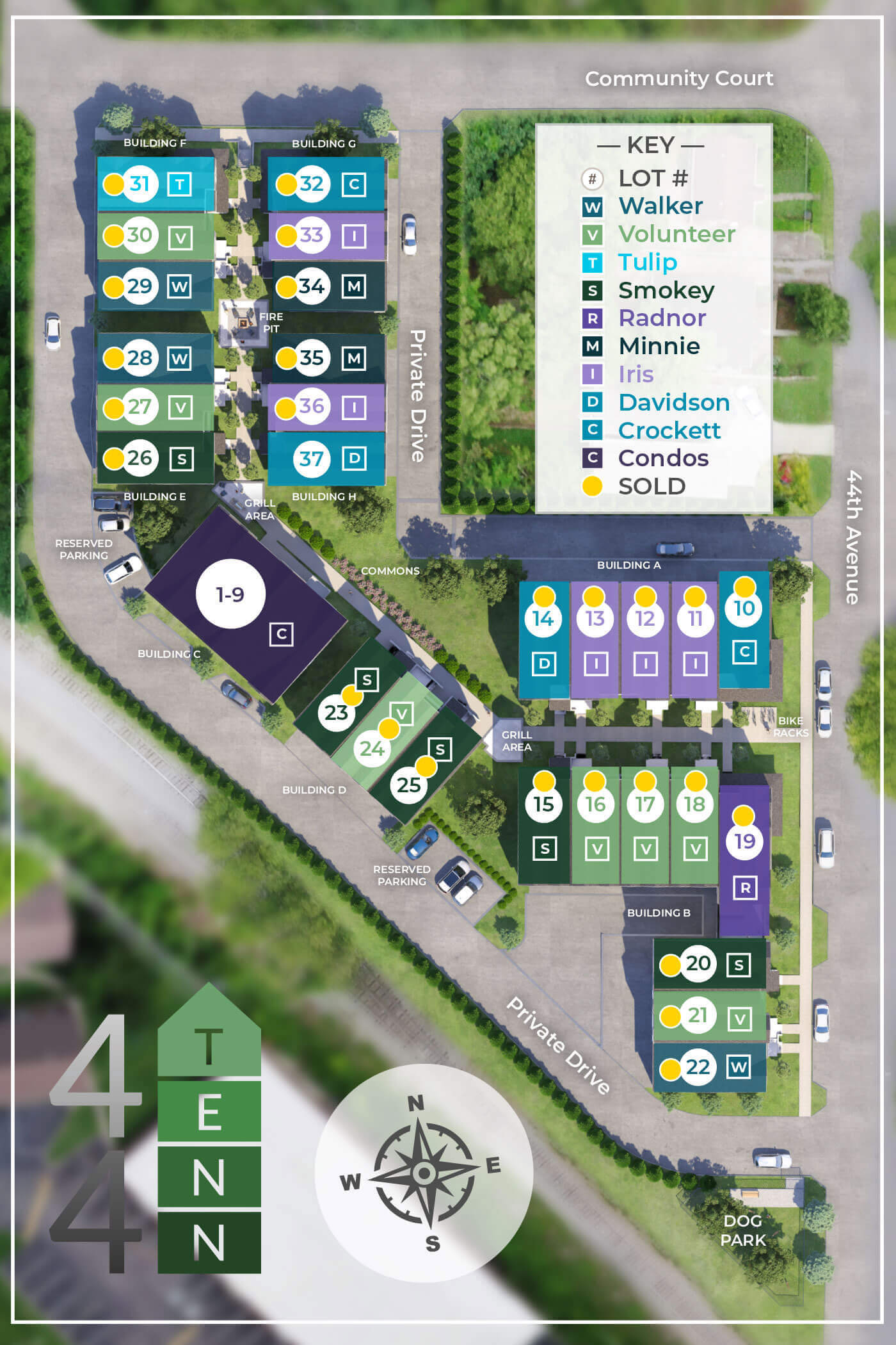 Select your next home from our Community Map here at 44TENN!